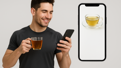 Aplicación de té para hombres activos